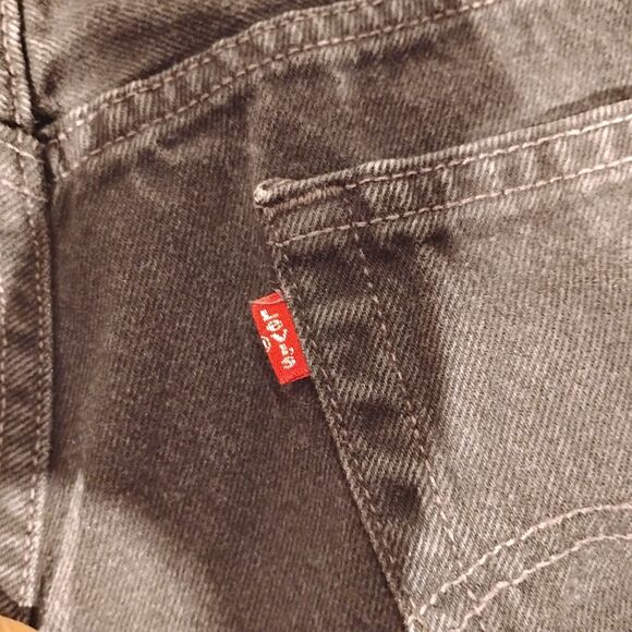 Levi's 505 jeans mens 34x30 black denim Y2K straight leg cotton regular fit - Picture 3 of 10